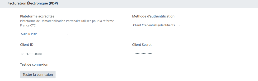 Office : configuration de la facturation électronique (capture du tutoriel).